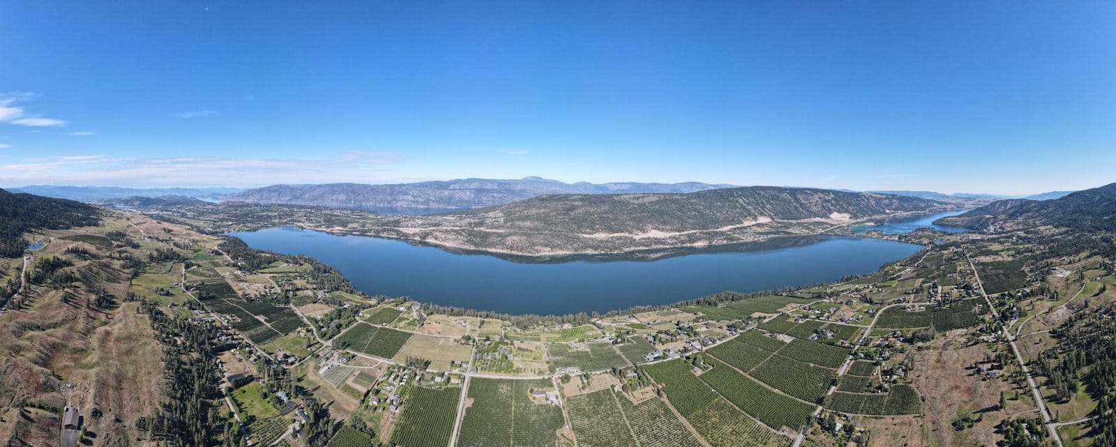 Wood Lake and Kalamalka Lake from above the property