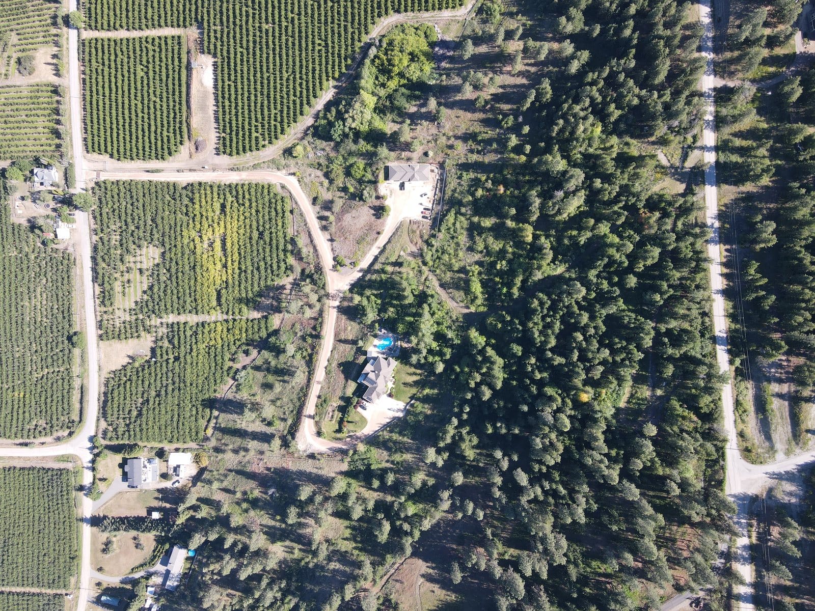 The property from directly above