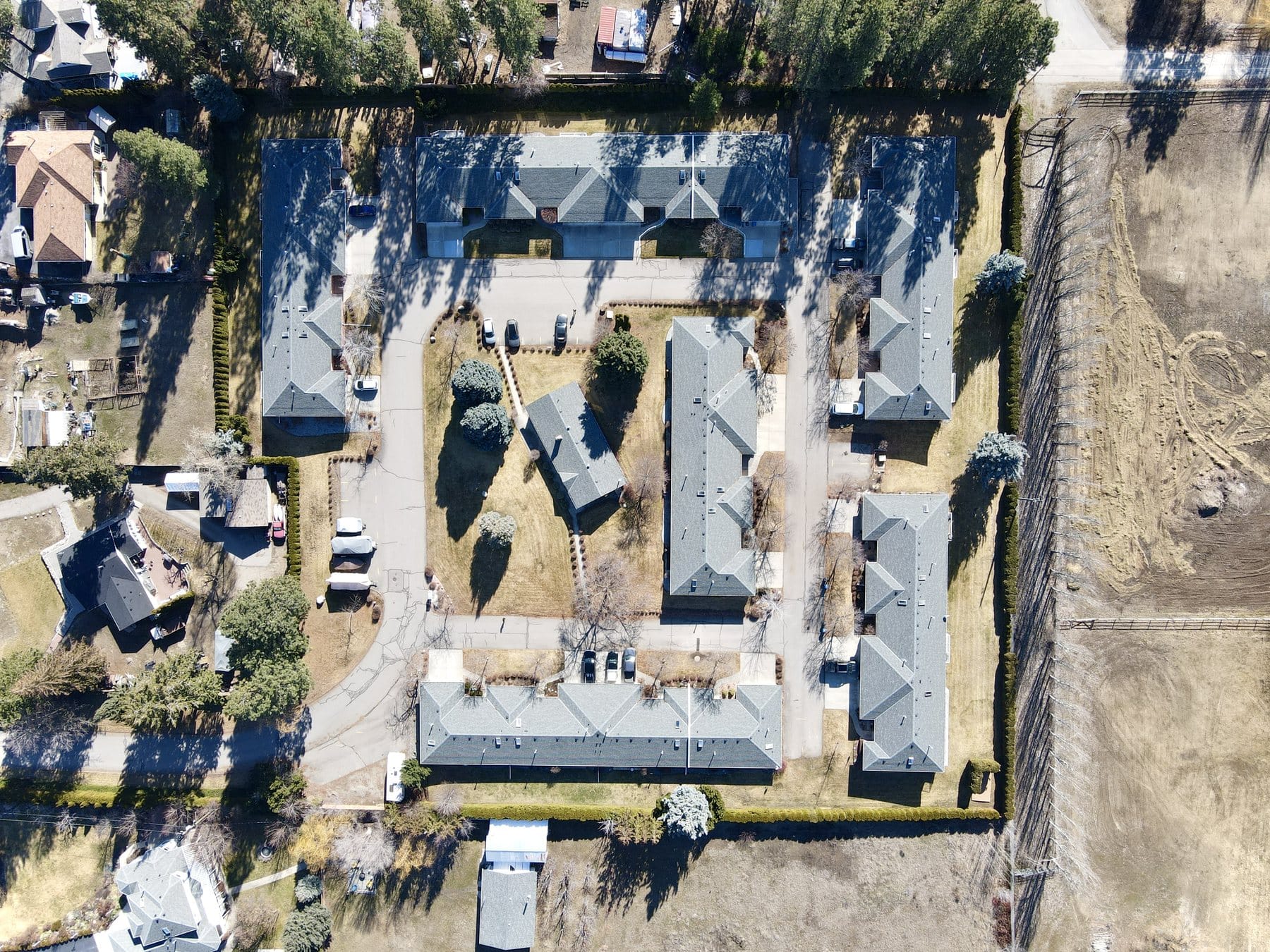 The complex from directly above